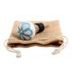 Blue Foral Crackle Ceramic Wine Stopper